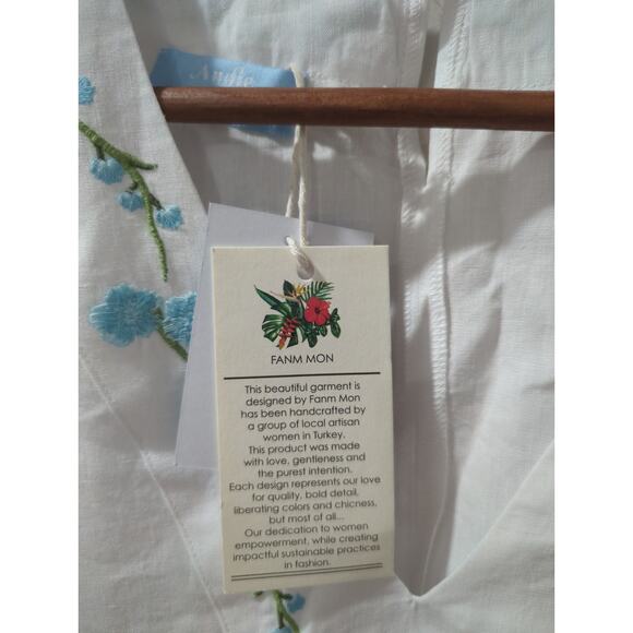 Fanm Mon x Andie Kepez Kaftan Linen Maxi Dress NWT - Picture 6 of 11